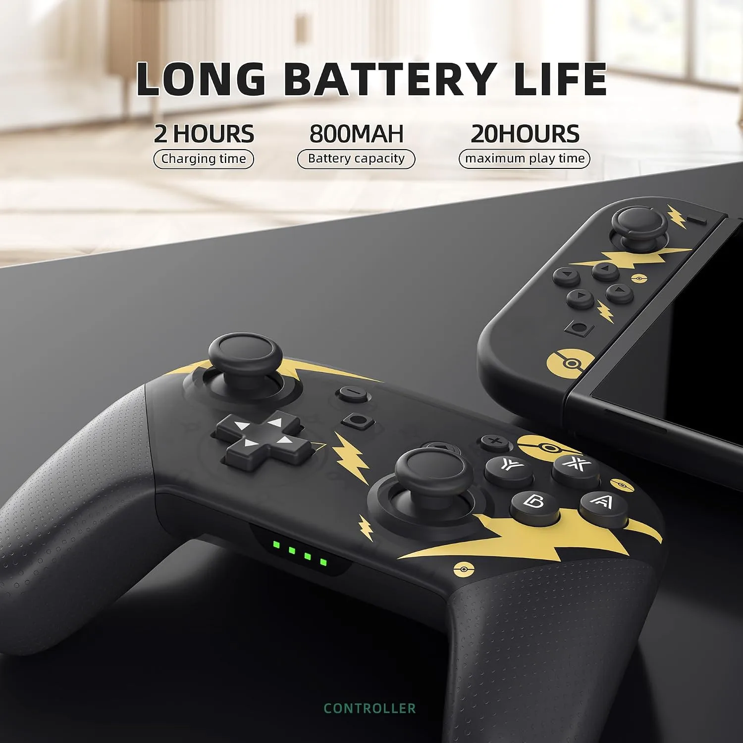 Switch Pro Controller, Wireless Switch Controllers with Carrying Storage Case, Upgraded Gamepad Switch Remote Replacement for Switch Controller Support NFC/Dual Vibration/Screenshot/Wake-up Function