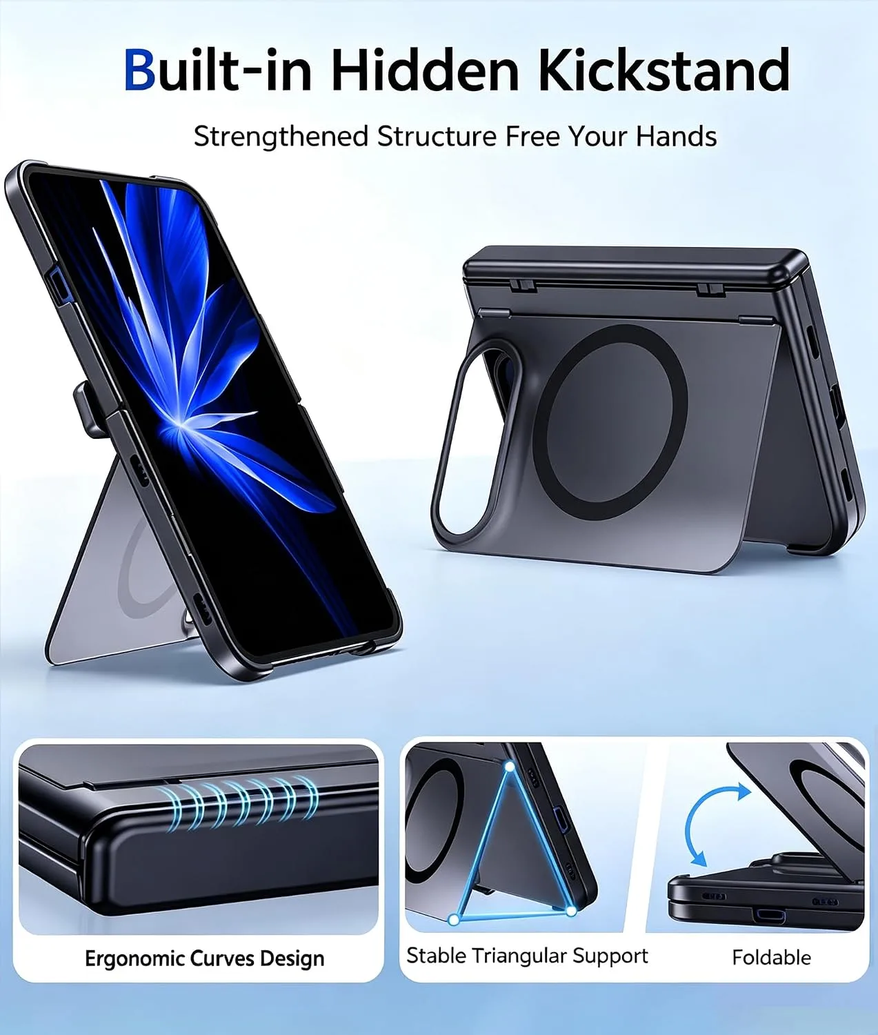 for iPhone Duo Case with Built-in Tempered Glass Screen Protector