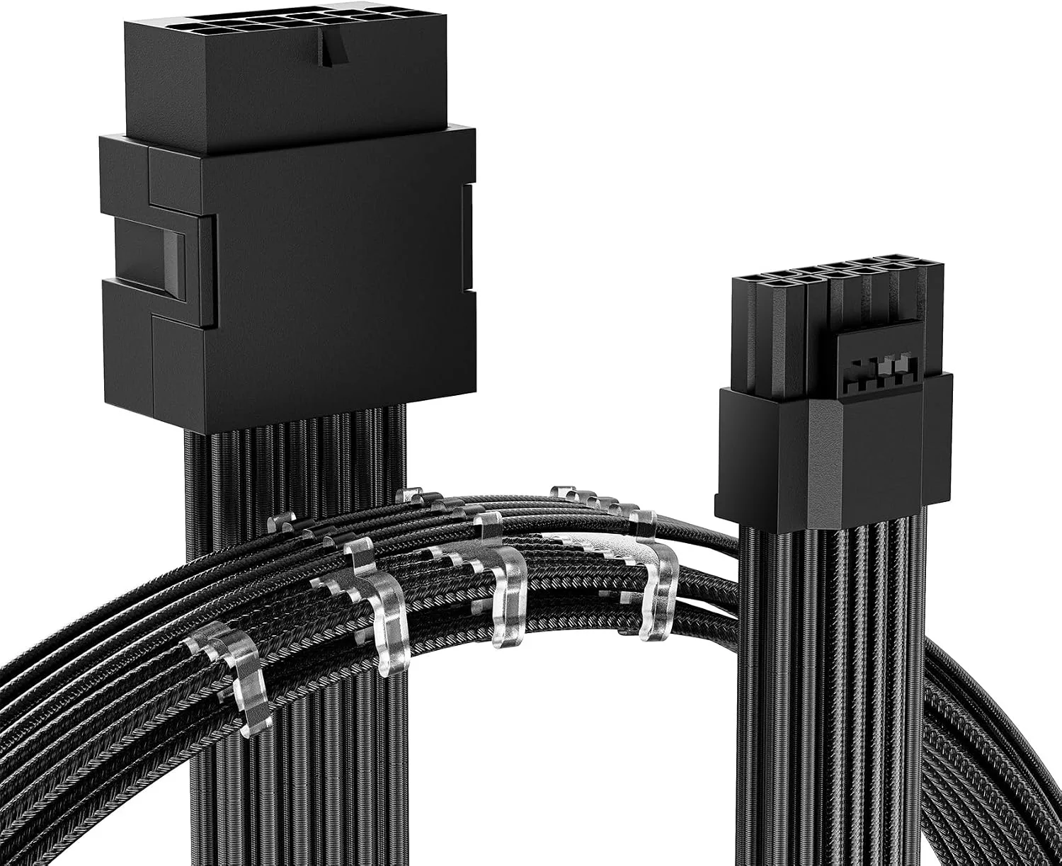 AsiaHorse 12VHPWR Adapter Cable Extension, 600 Watts Rated 12+4-Pin (16-Pin) Female to Male PCIe Extension Cable, Compatible with RTX 3090Ti 4070ti 4080 4090, 3CM Length (Black)