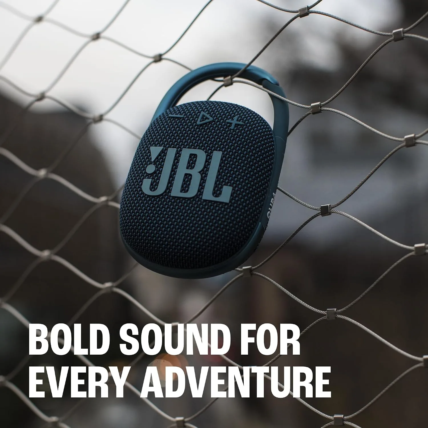 JBL Clip 4 - Portable Mini Bluetooth Speaker, big audio and punchy bass, integrated carabiner, IP67 waterproof and dustproof, 10 hours of playtime, speaker for home, outdoor and travel (Squad)