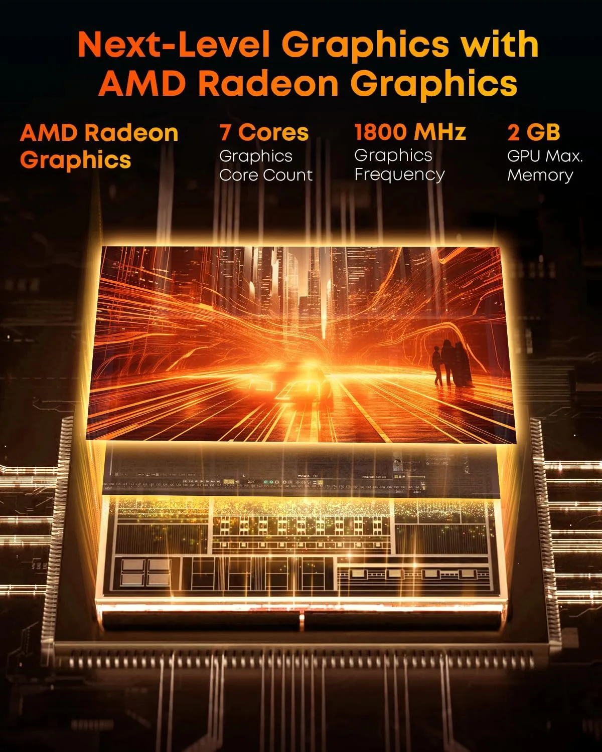 CHUWI Gaming Laptop, 16GB RAM 512GB SSD, AMD Ryzen 5 (Beat i7-1355U)