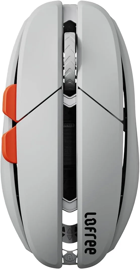 LOFREE Hypace Ultra-Lightweight Wireless Gaming Mouse, 47g, PAW3950 Sensor, 40K DPI, 8K Polling Rate, Mg Alloy Frame, Tri-Mode(Bluetooth/2.4GHz/Wired), 100Hrs Battery for PC/Mac (Crayon Grey)
