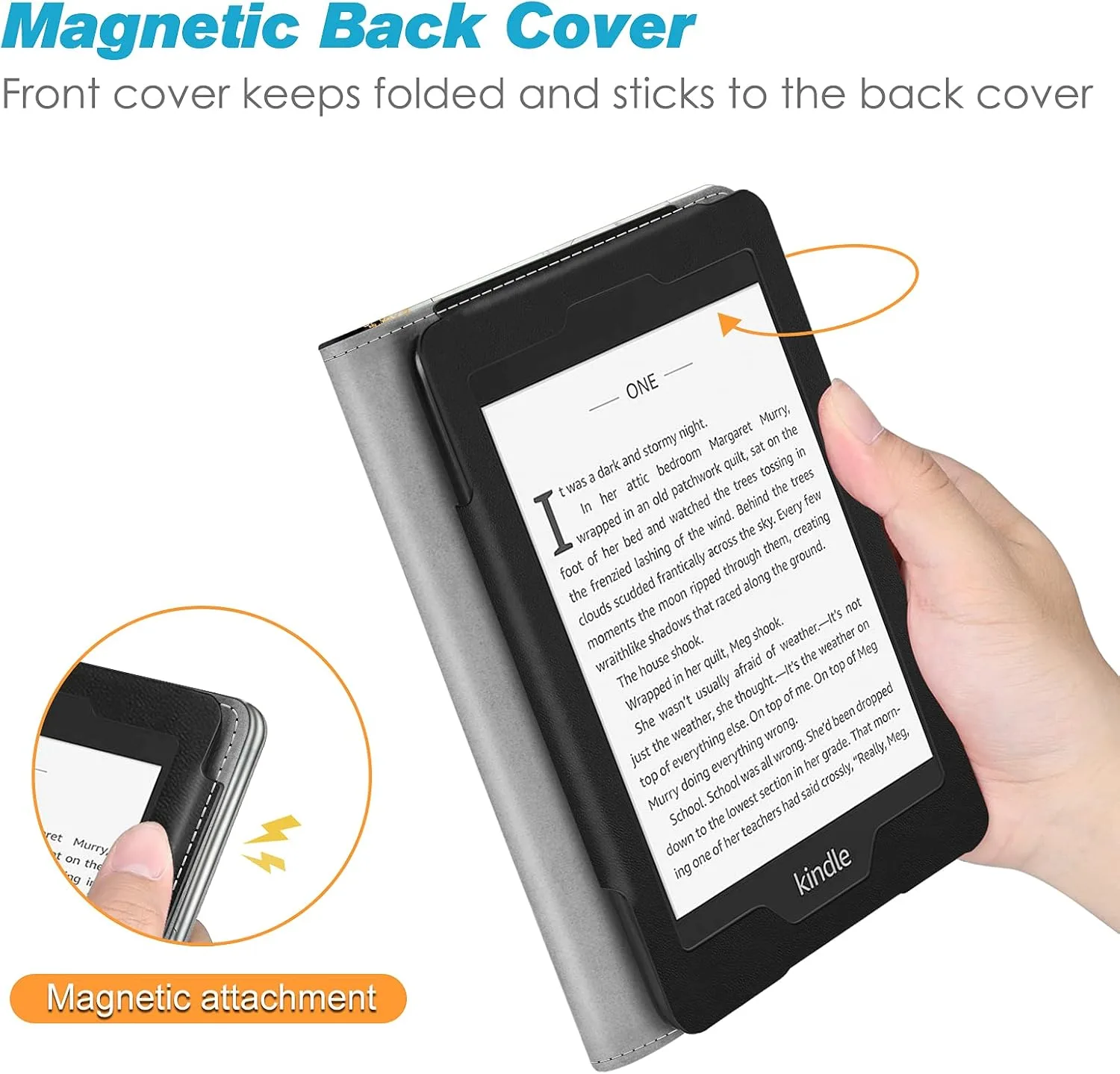 Fintie Stand Case for 6" Kindle Paperwhite 10th Gen 2018, Cloudy Marble
