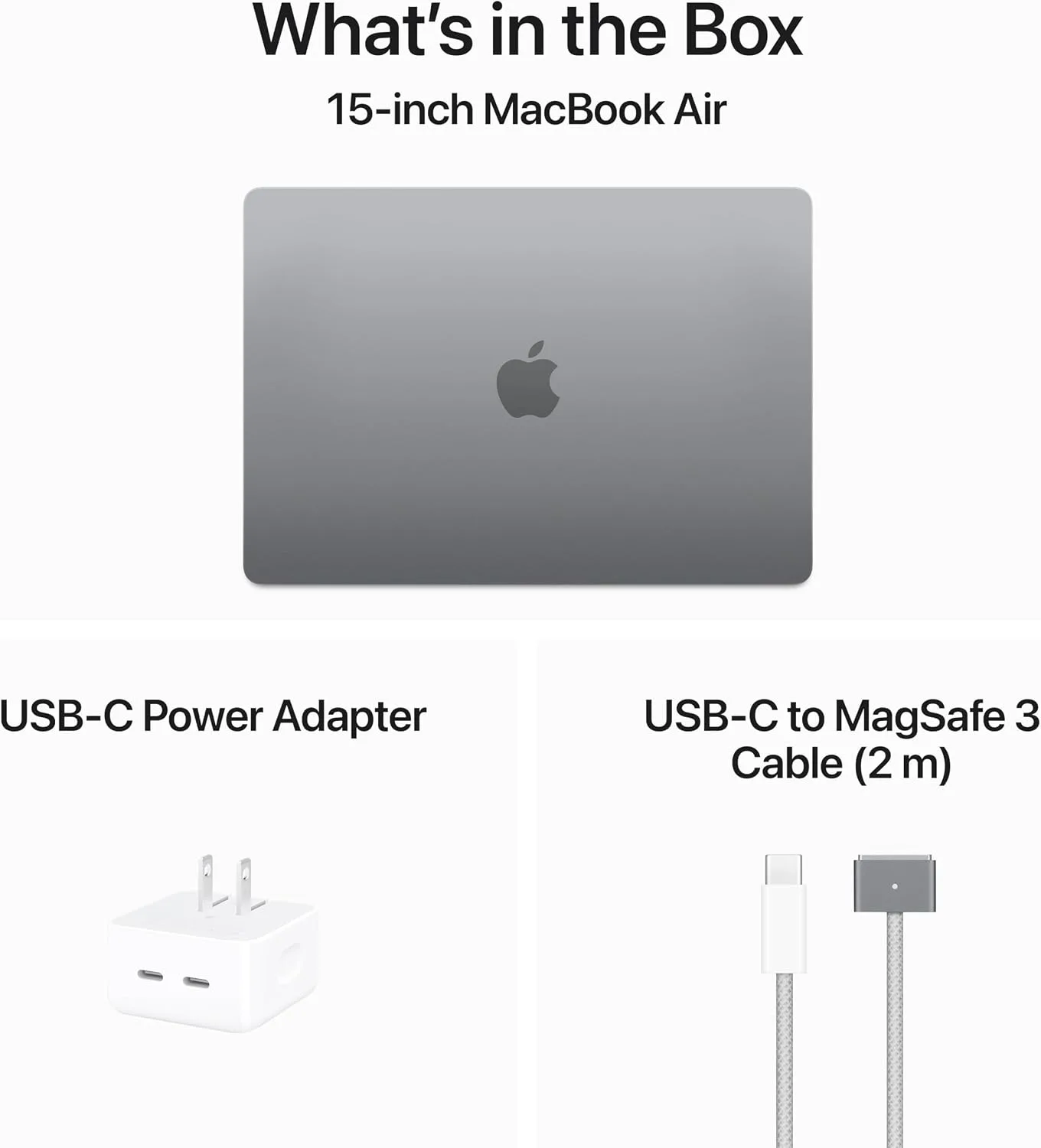 Apple 2024 15.3-inch MacBook Air with Apple M3 chip, 8GB RAM, 256GB SSD Storage, Space Gray (Renewed)