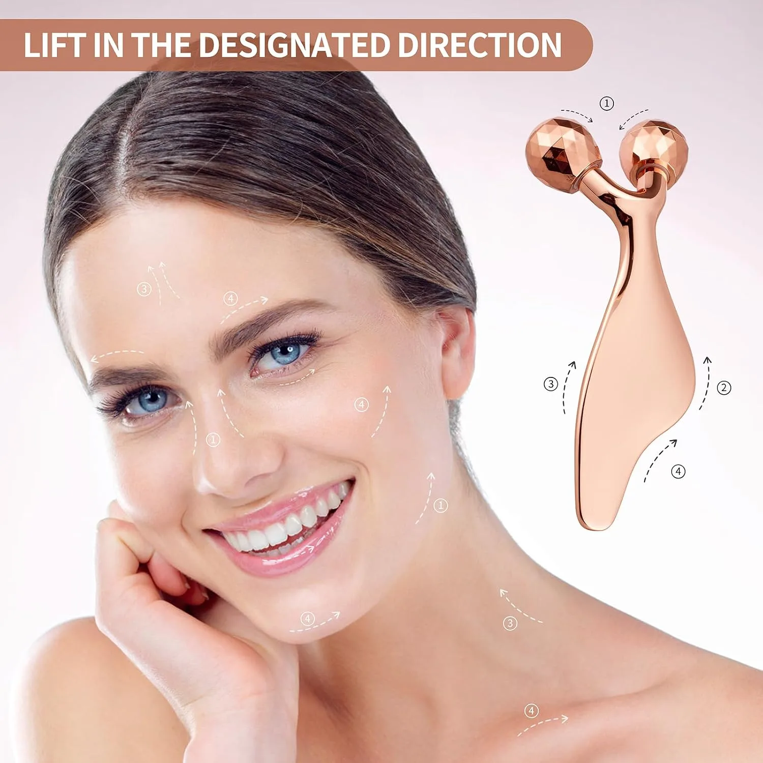 Running man 3D Face Roller for Face, Neck & Eyes, Facial Massage Tool