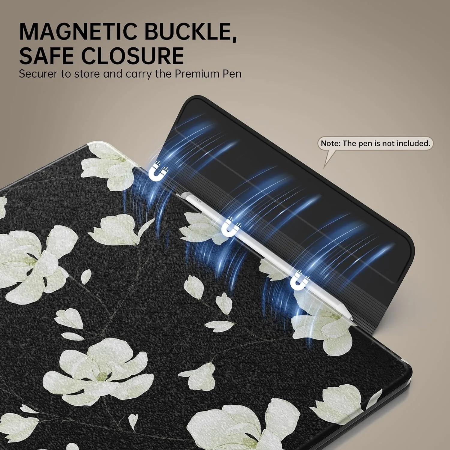 MoKo Magnetic Case for 11" Kindle Scribe 3rd & Colorsoft 1st, Magnolia