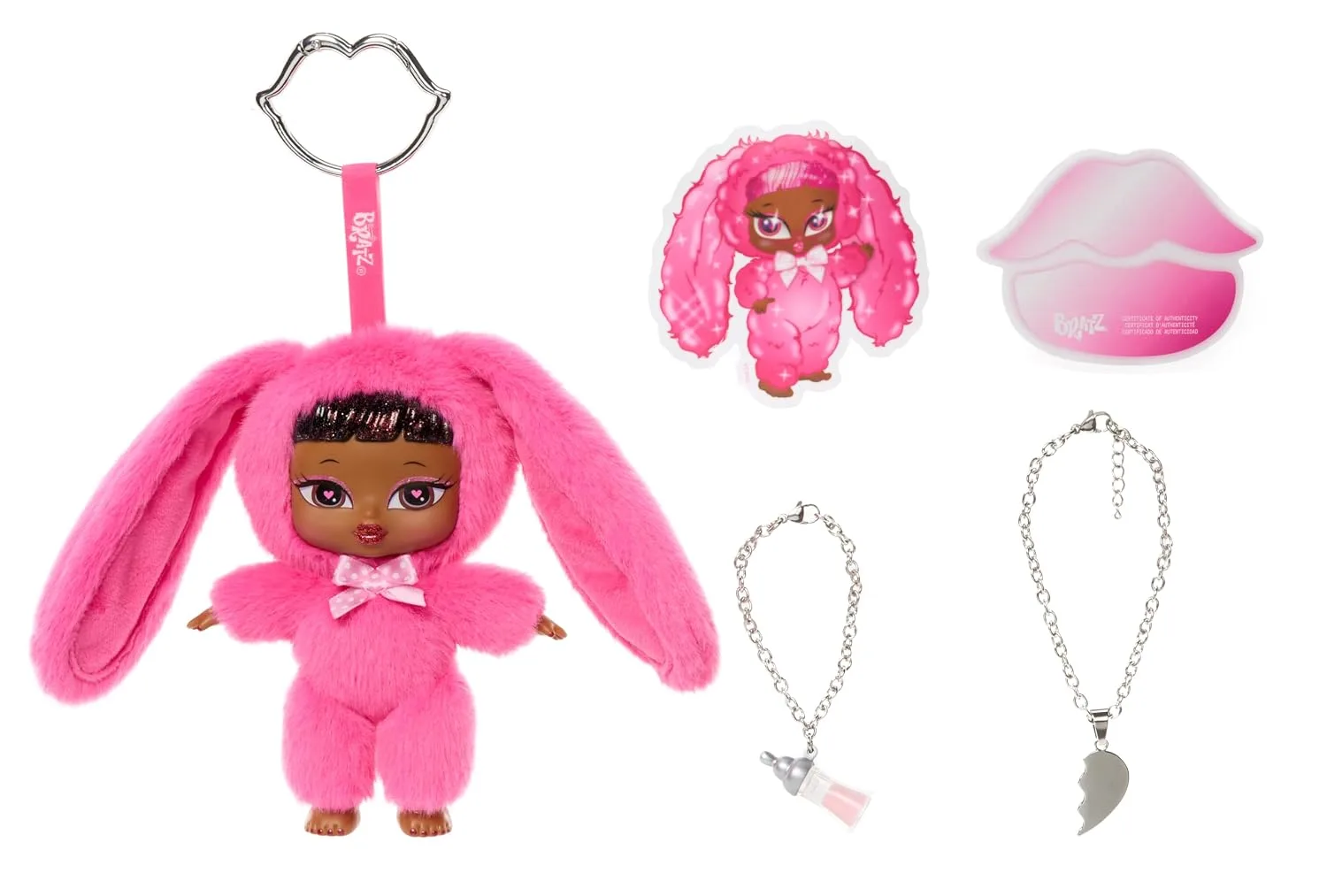 Bratziez Sweetheartz Plush Blind Box with Charm Clip and Accessory, Collectible Characters