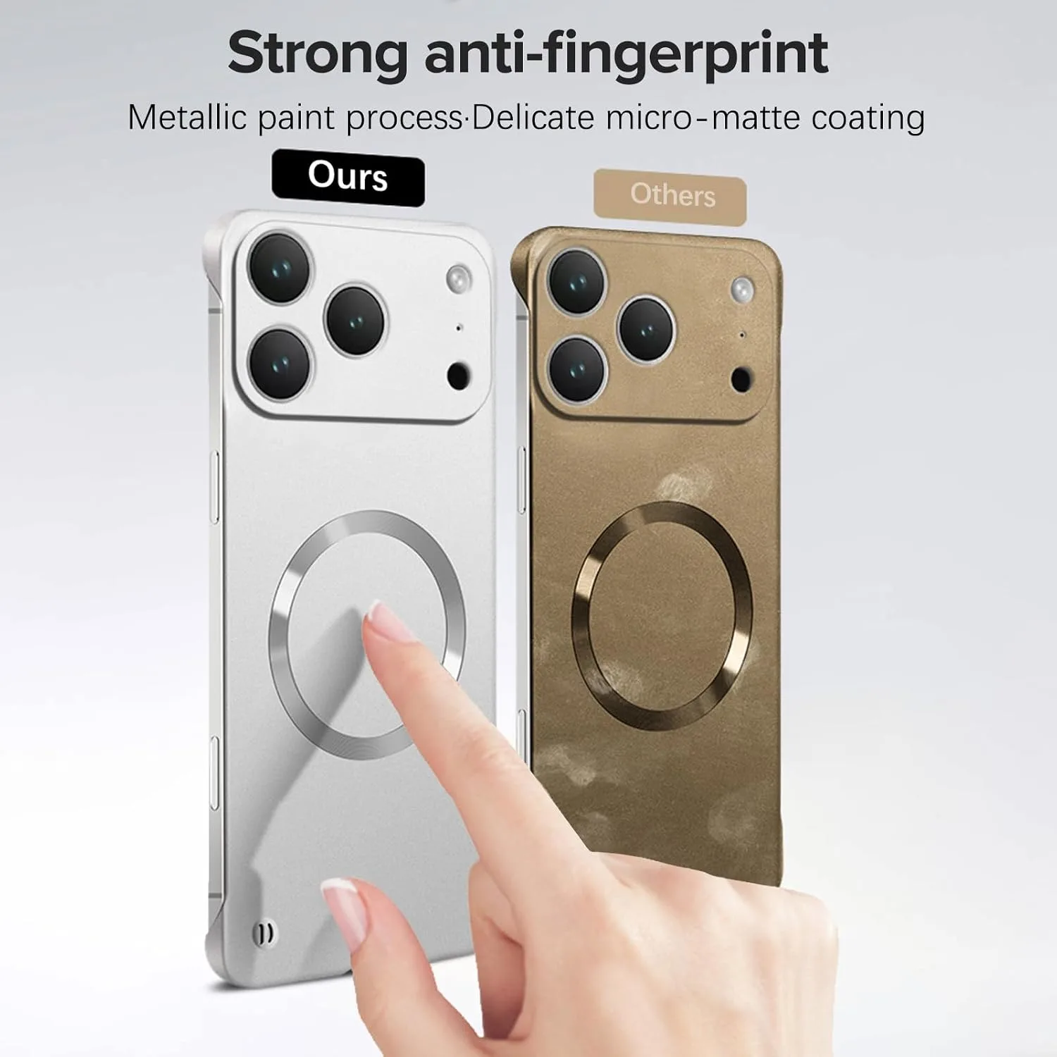 Case for iPhone 18 Pro Max, Magnetic Case Compatible with Mag-Safe Silver