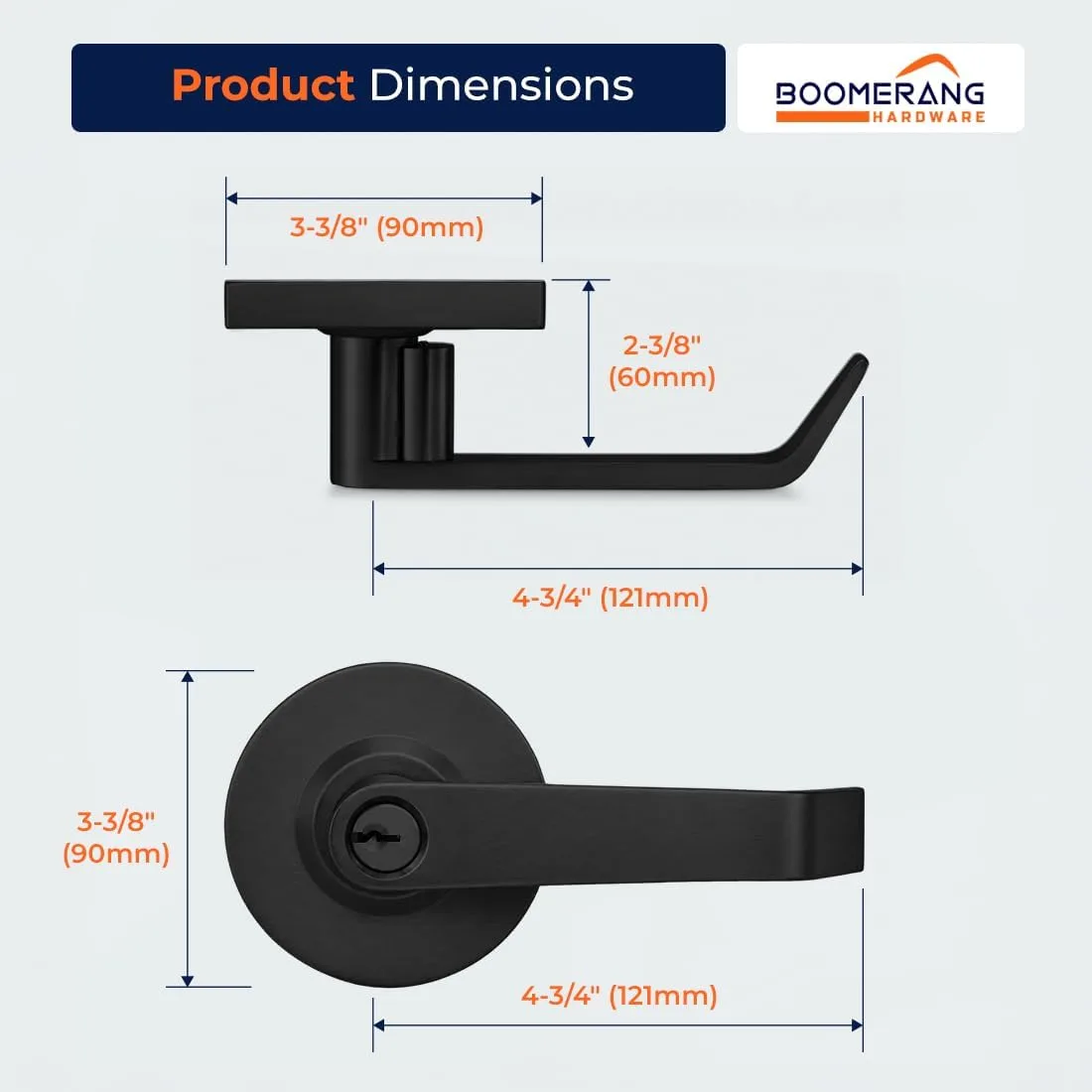 Boomerang Heavy-Duty Entry Function-Keyed Alike Commercial Lever Door Lock