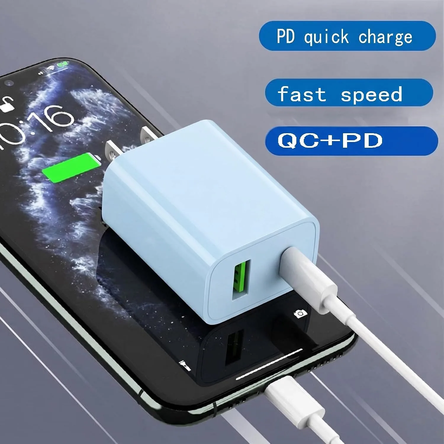 2 Pack USB C Charger Block, Dual Port Type C Wall Charger Fast Charging