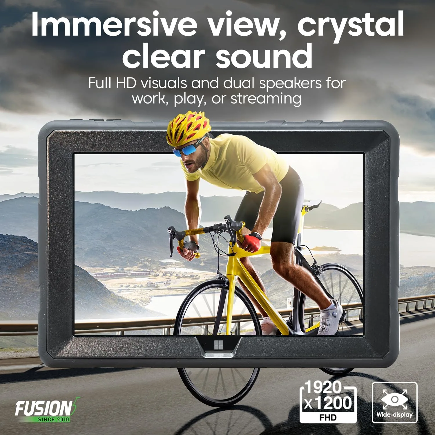 Fusion5 Built in USA 10.1” Windows 11 Professional Rugged Tablet PC - 12GB RAM, 512GB SSD, Intel 13th Gen, Full HD Windows Tablet Computer, HDMI, USB C - 2 Year Full Warranty with Accidental Damage