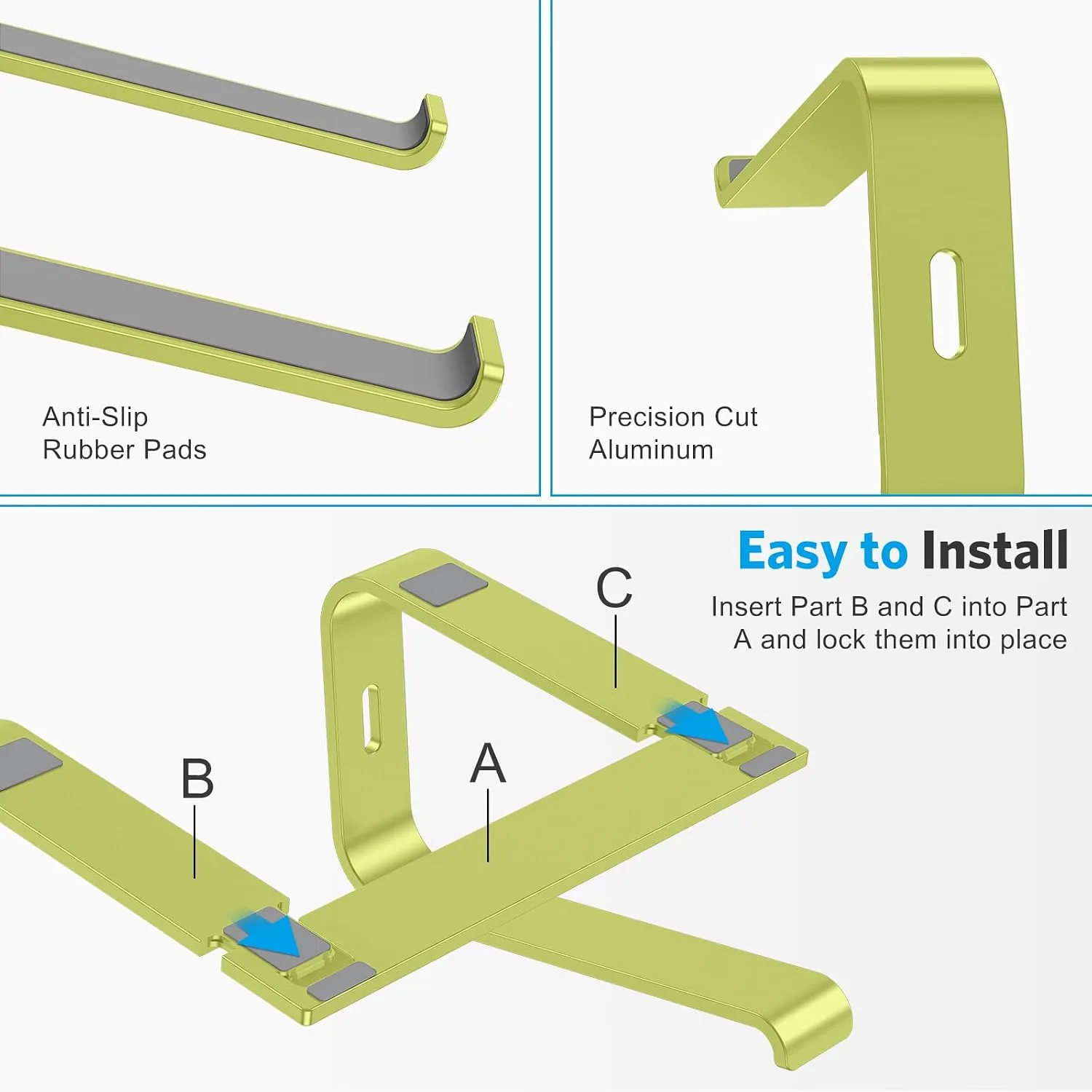 OMOTON Laptop Stand, Detachable Mount for MacBook Air/Pro Dell HP Citron
