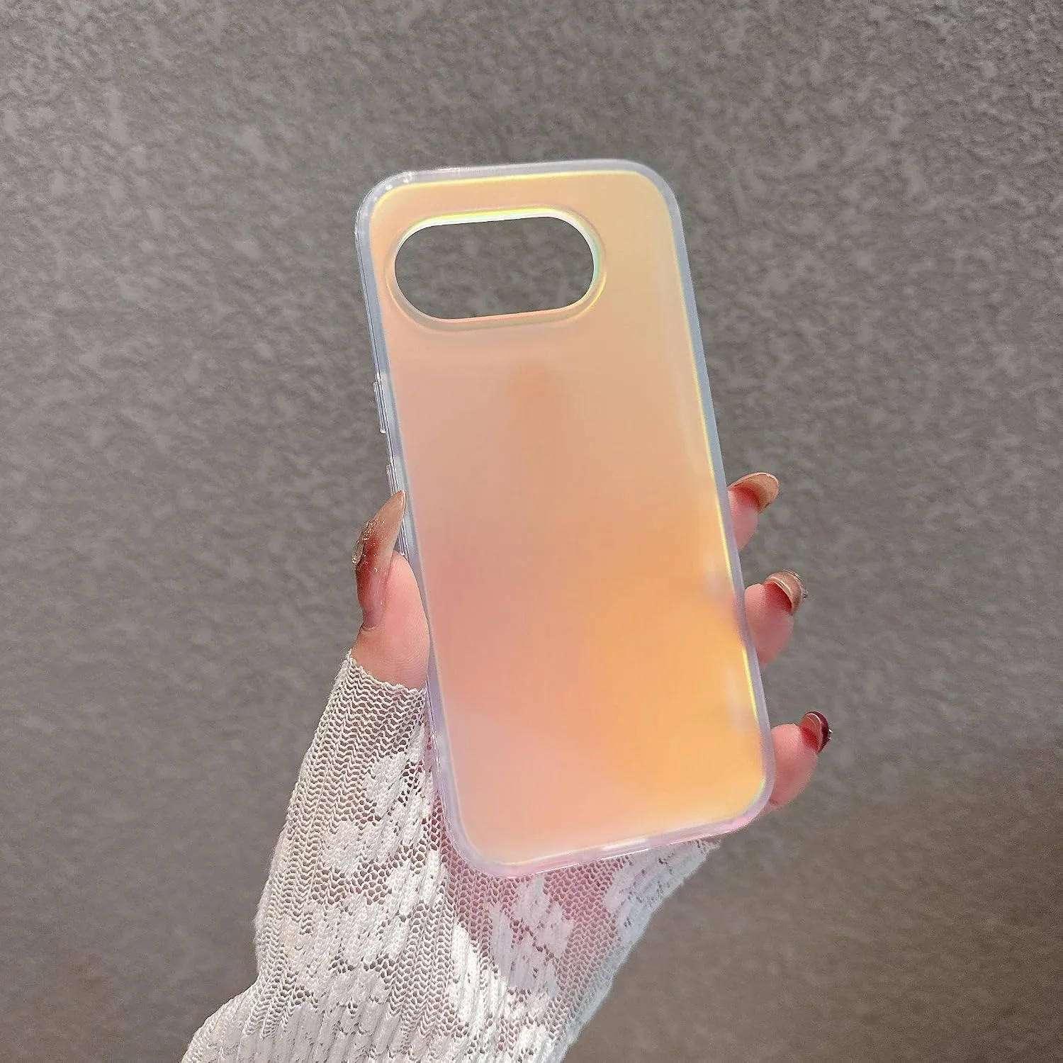 Magnetic for Google Pixel 10A Case Women, [Holographic Iridescent Color Changing Effect] Fashion Slim Cute and Unique Matt Protective Phone Cover for Pixel 10A