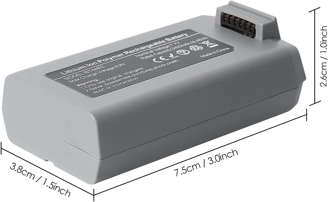 KUWATA Intelligent Flight Battery for DJI Mini 4K, Mini 2 SE, Mini 2, Mini SE, 2400mAh, 2026 Upgraded Edition, Camera Drone Extended Battery, NOT for SPECTA