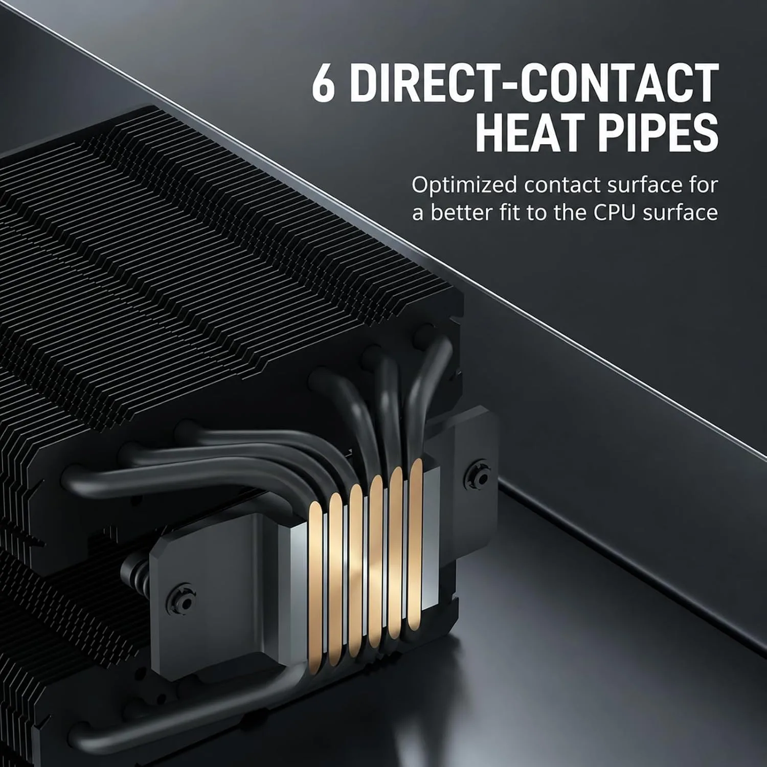 ProArtist E6 Pro Black ARGB Dual Tower CPU Air Cooler, 250W TDP CPU Cooler