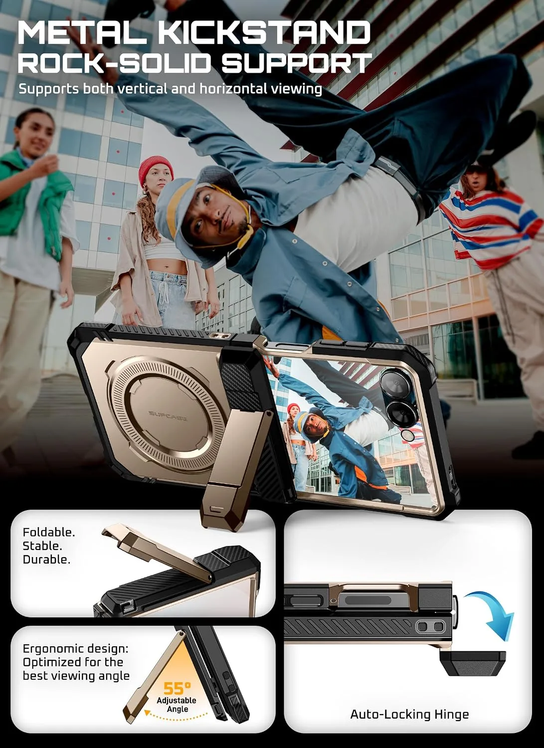 SUPCASE for Samsung Galaxy Z Flip 7 Case, Compatible with MagSafe, Desert
