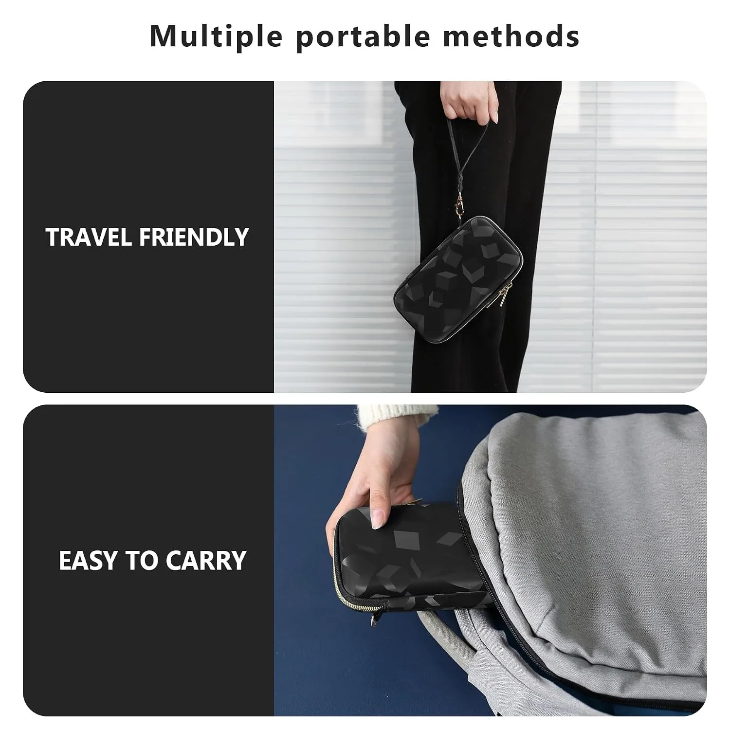 Supmay Hard Carrying Case Compatible with Nintendo DS Lite NDSL, Gameboy Advance Games Storage Holder Travel Bag with Mesh Pocket for USB Charging Cable, Stylus, Earphones, Game Cartridge, Black