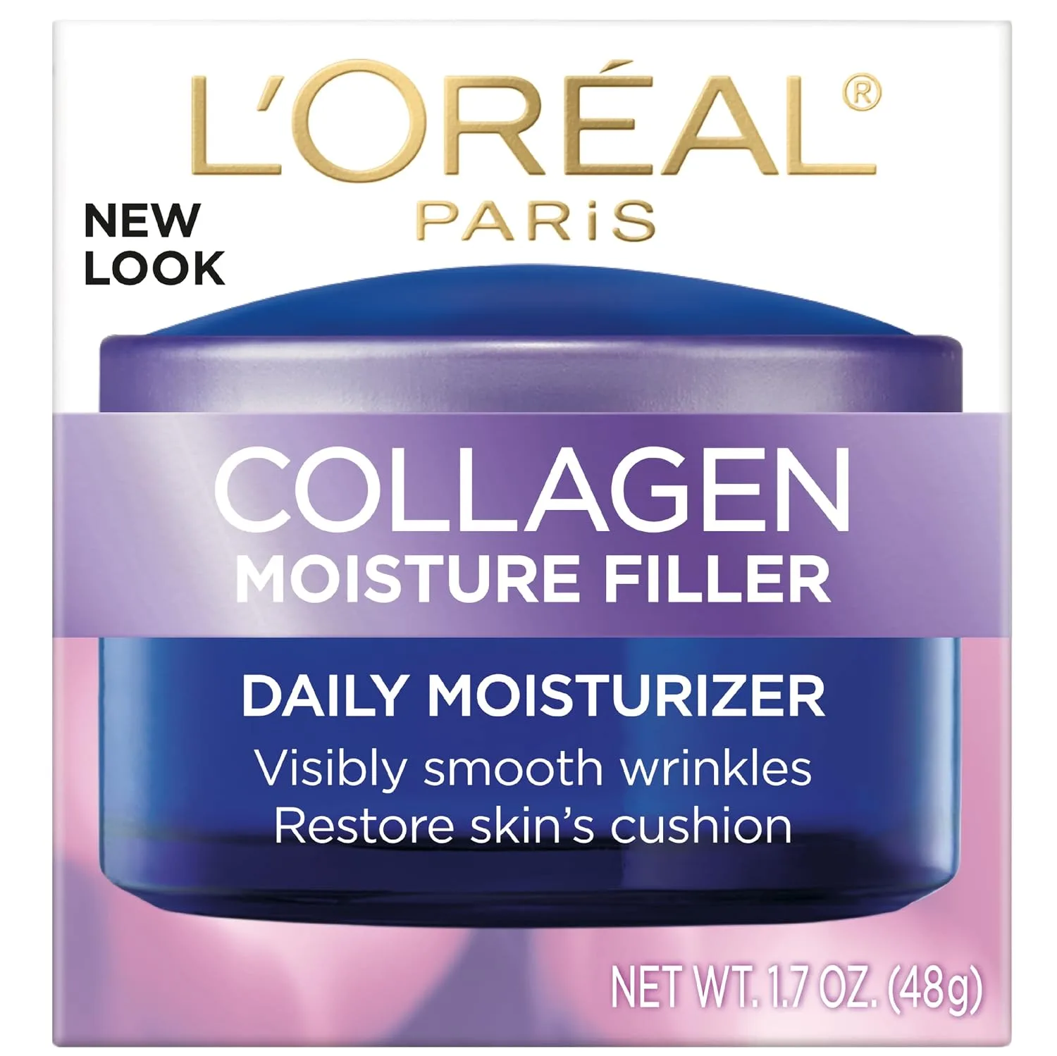 L’Oreal Paris Collagen Daily Face Moisturizer, Anti Aging Face Cream to Reduce Wrinkles and Provide Intense Hydration, 1.7 oz