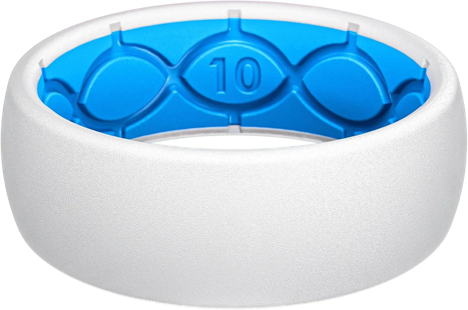 Groove Life Silicone Ring for Men, Breathable Rubber Wedding Band, Flexible