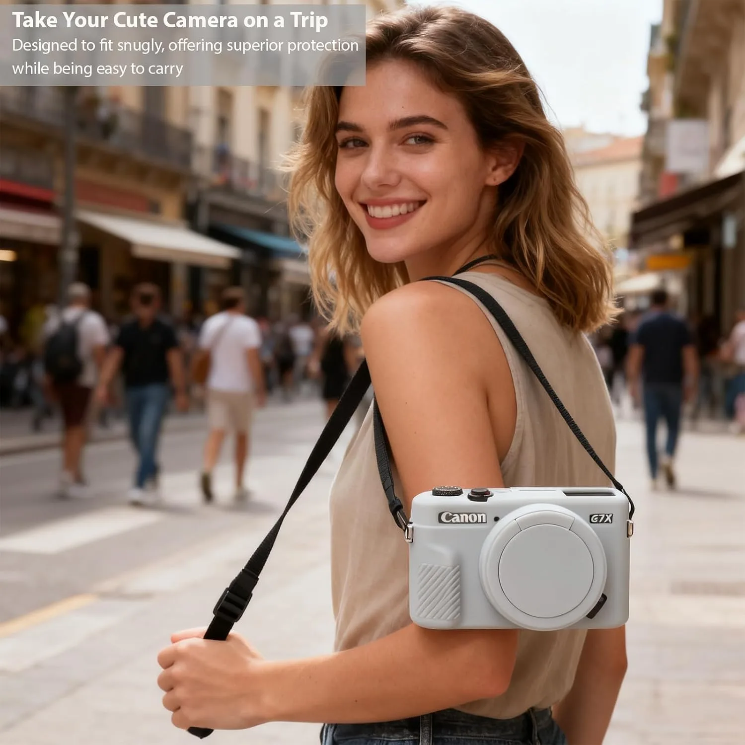 Camera Case for Canon G7X Mark II / G7X II - Grey