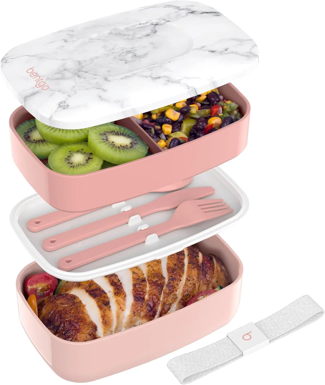 Bentgo Classic Stackable 3-Compartment Adult Bento-Style Lunch Box