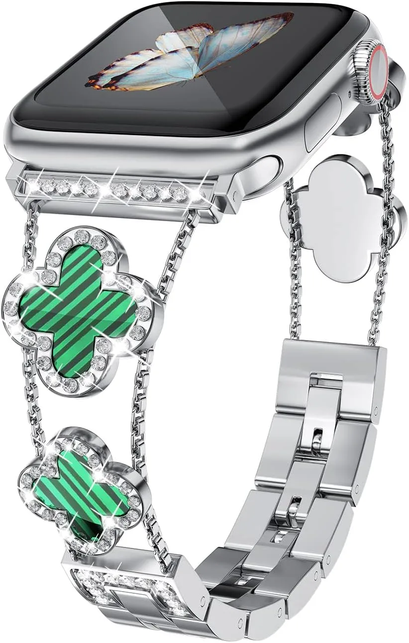 Correa para Apple Watch Musk-MSKR Diamond Metal Bands Trébol 38-49mm