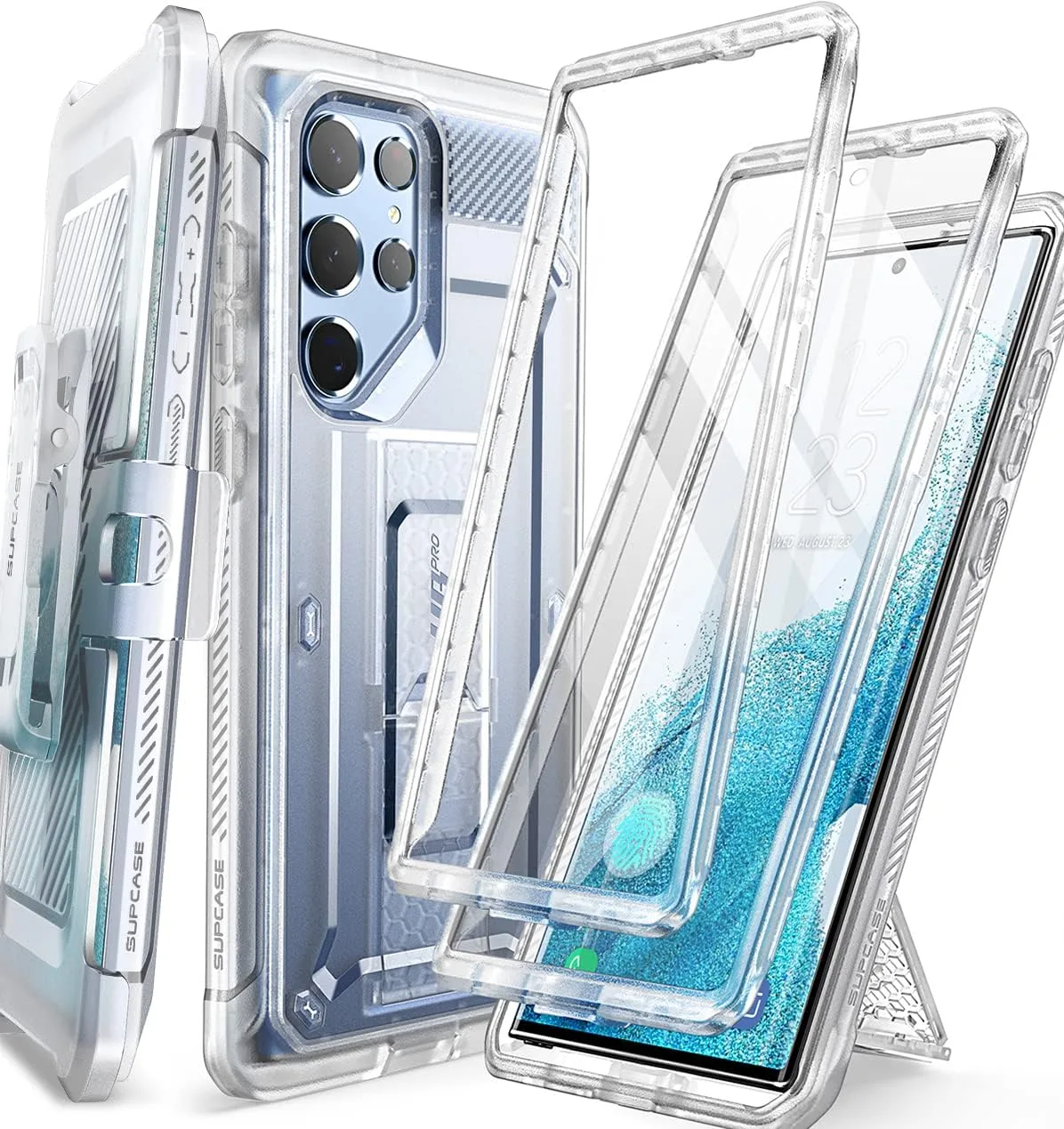 SUPCASE for Galaxy S22 Ultra Case with Built-in Screen Protector, Clear