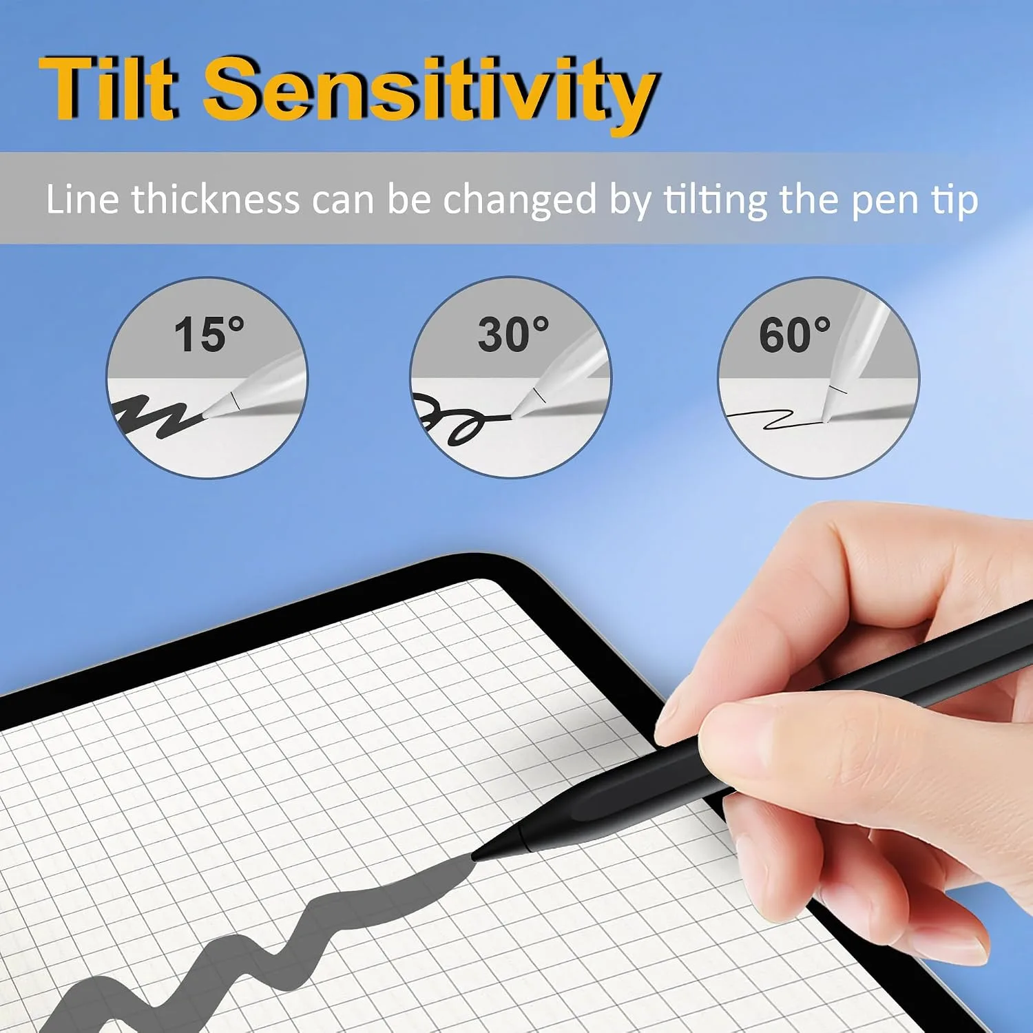 Stylus Pen for iPad 2026-2018, 15 Mins Fast Charge Pencil for iPad A16 11th/10th/9-6th Generation, Air M4 M3 M2 11"/13"/5-3rd, Pro M4 11/12.9/13, Mini A17 Pro/6/5th, Tilt Sensitivity Palm Rejection