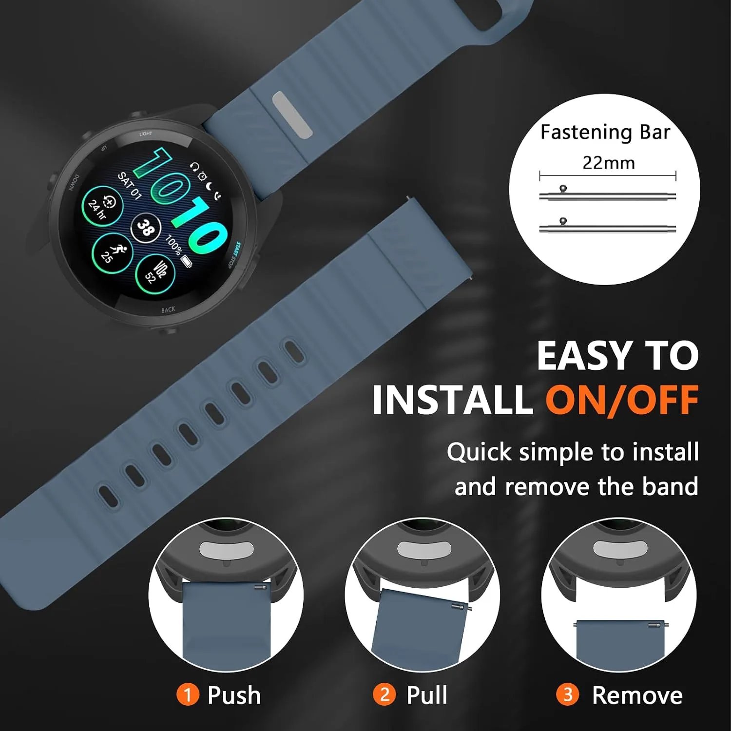 OVERSTEP Watch Band for Coros Pace 4/3/Apex 2 Pro/Apex 46mm/Apex Pro