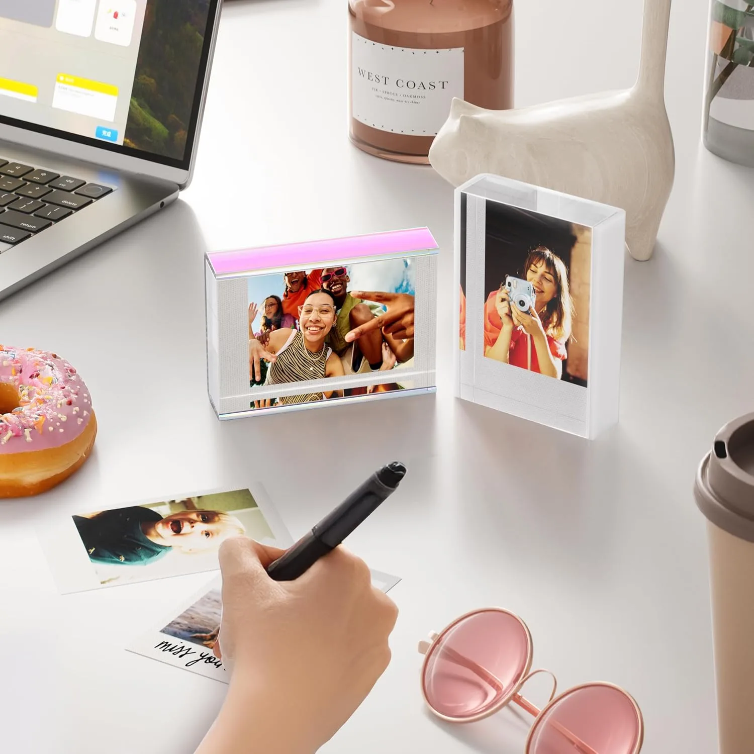 WINKINE Mini Polaroid Frame 2x3, Instax Picture Frames for Fujifilm Instax Mini 12/41/99 Camera Film, Tabletop Polaroid Frame for Photos, Small Picture Display Holder for Instant Photo