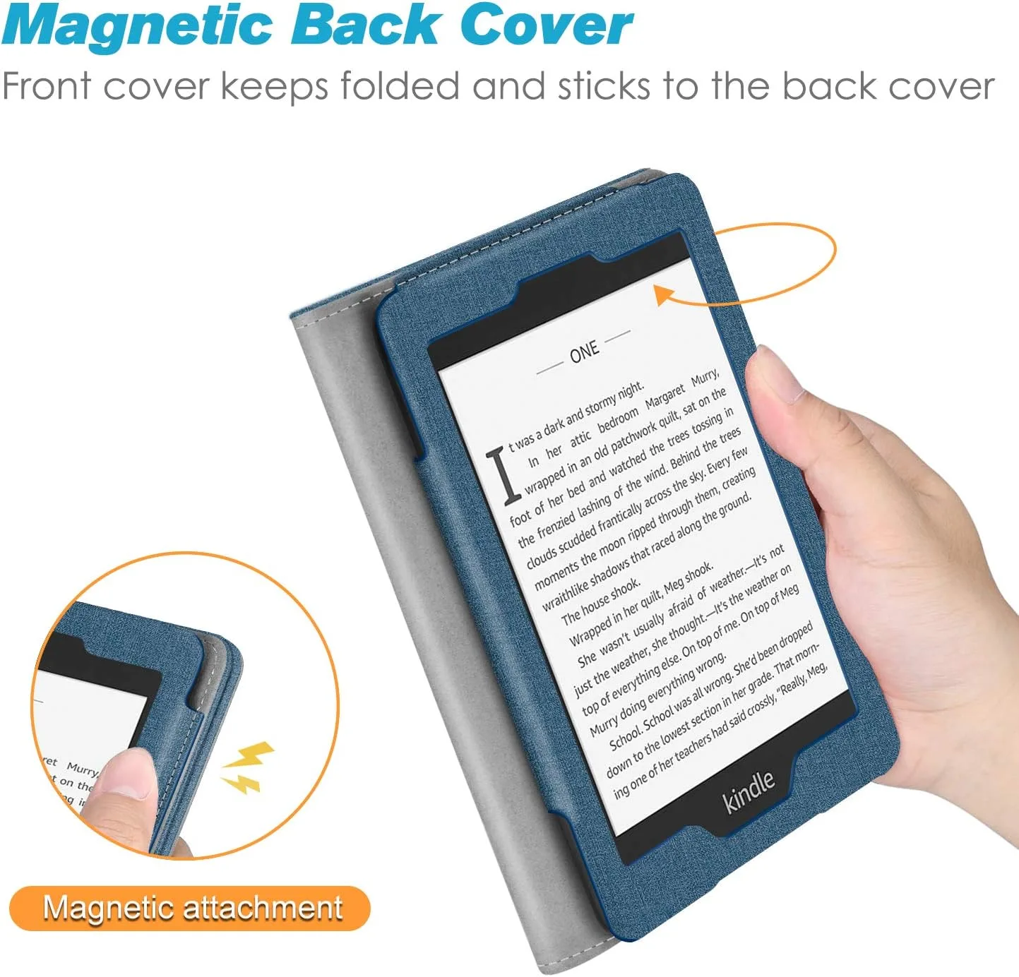 Fintie Stand Case for 6" Kindle Paperwhite 10th Gen 2018, Twilight Blue