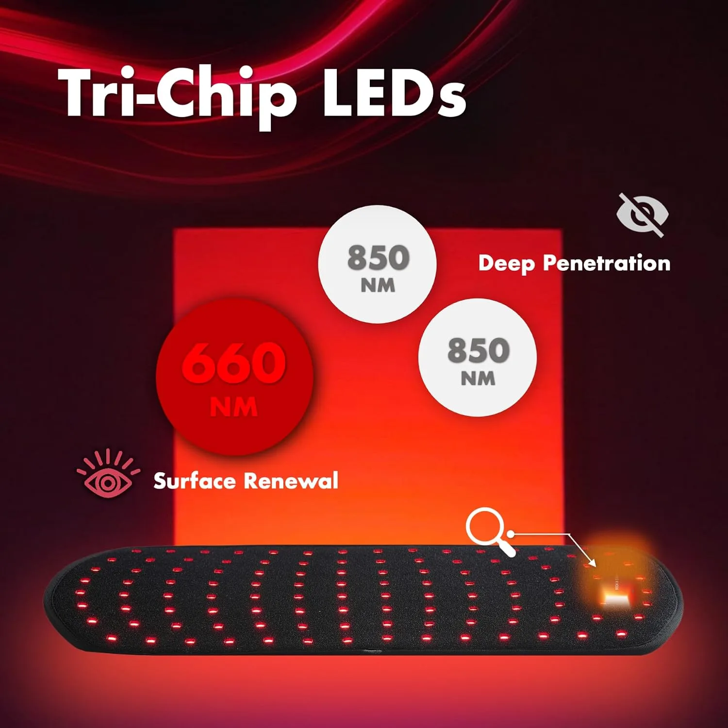ALLOLO Red Light Therapy for Body, 3 in 1 LEDs Red Light Therapy Belt