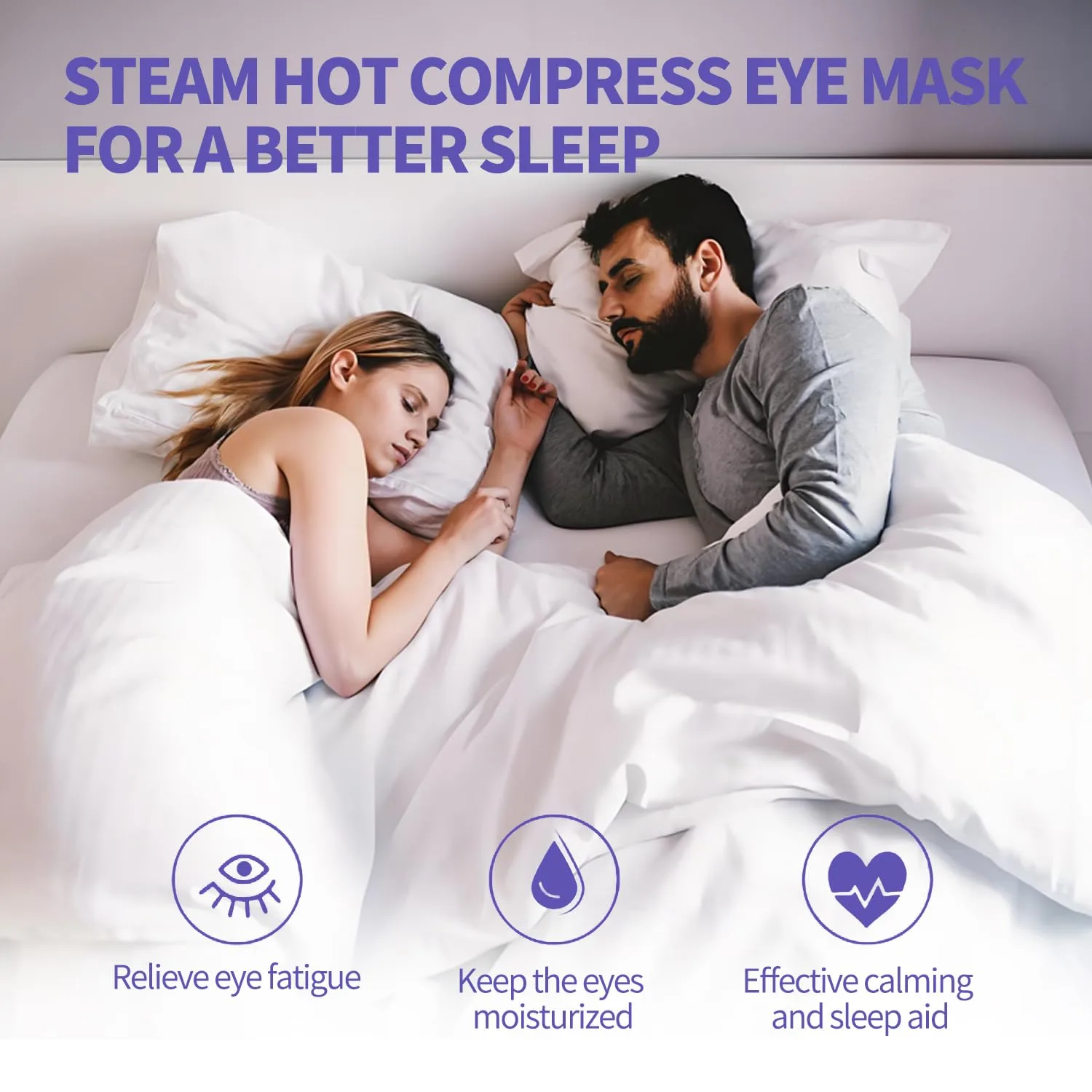 20 Packs Steam Eye Mask Disposable Heated Eye Mask for Dry Eyes, Lavender
