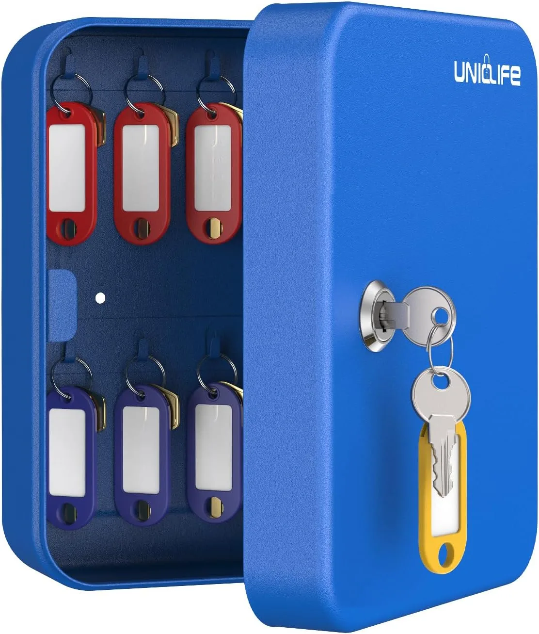 Caja para llaves Uniclife 20 llaves con llave color azul