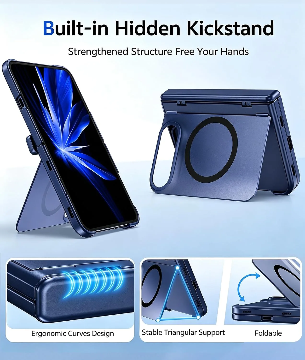 for iPhone Duo Case with Built-in Tempered Glass Screen Protector