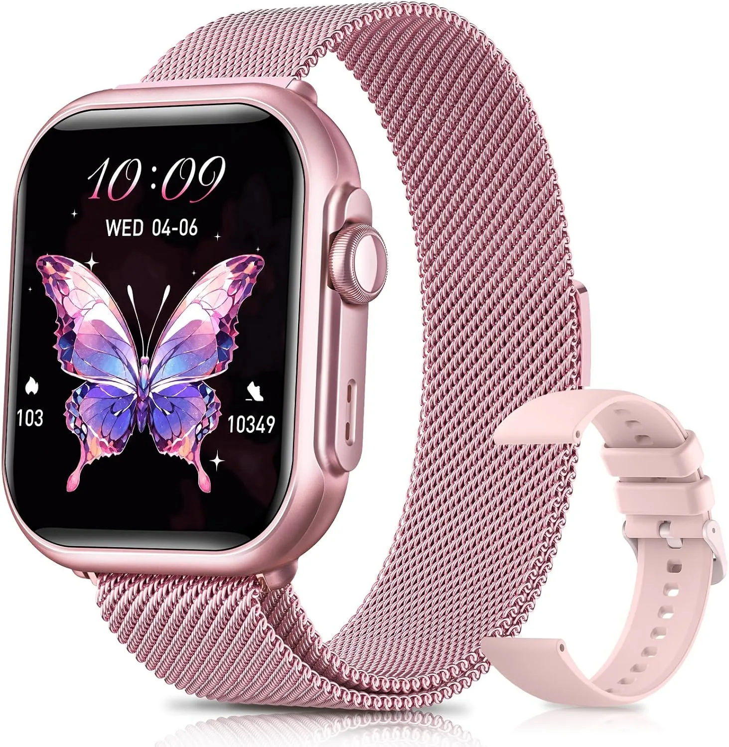 Smart Watches for Women, Answer/Make Call, with 1000mAh Battery, 2 Bands