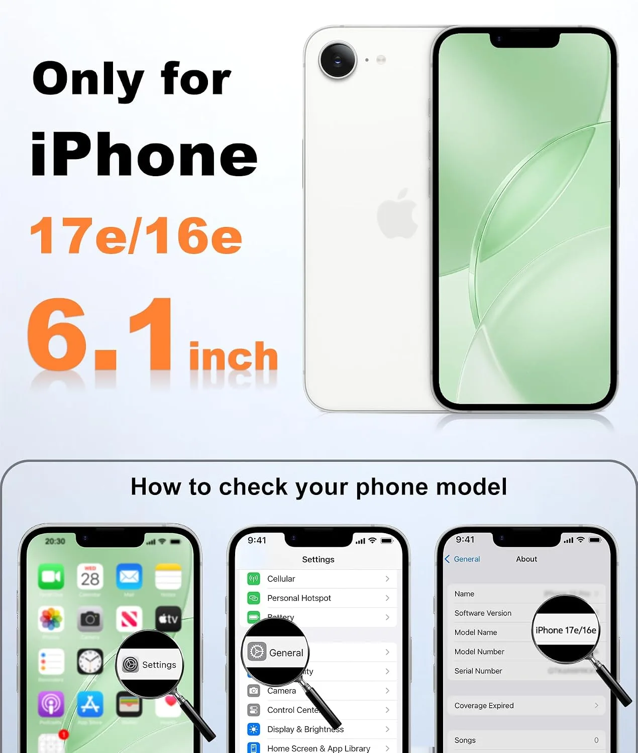 FNTCASE for iPhone 17e / 16e Case Fit for MagSafe Light Green