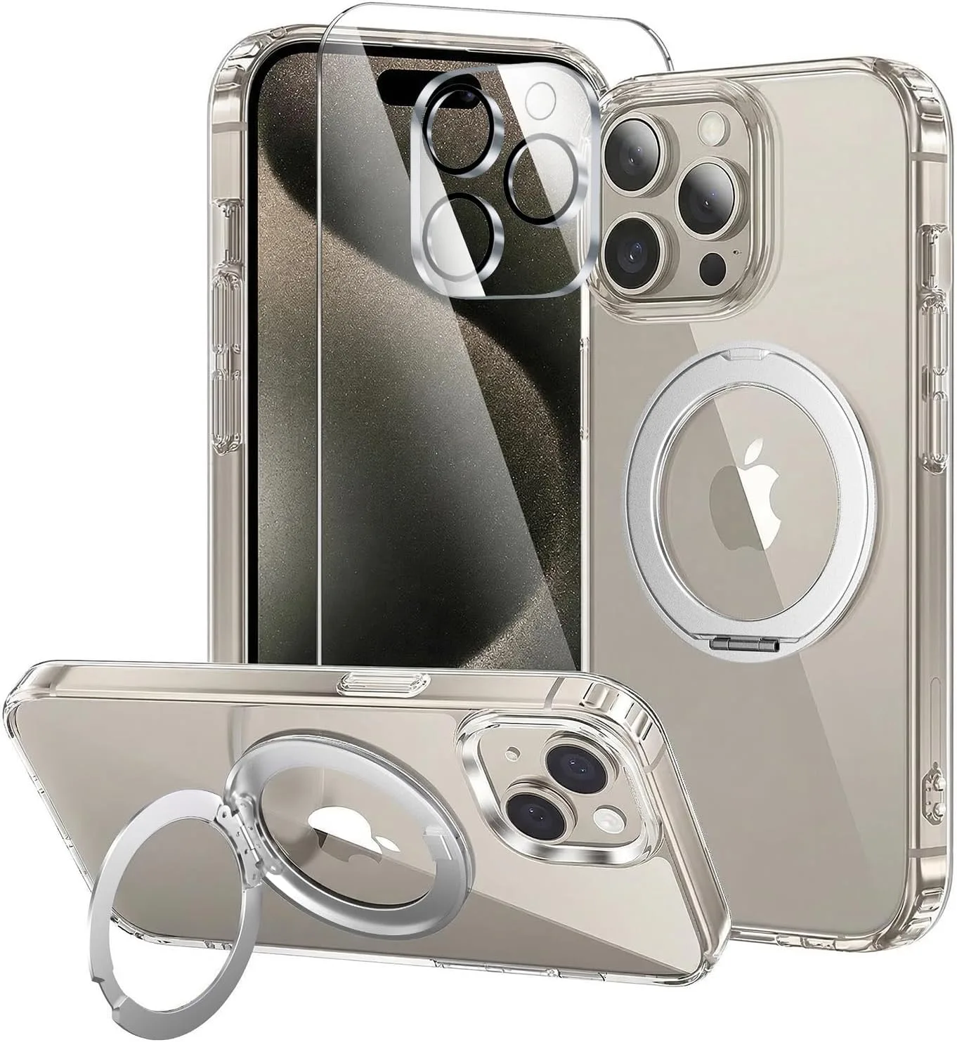 toushion 3 in 1 for iPhone 15 Pro Max Case Stand