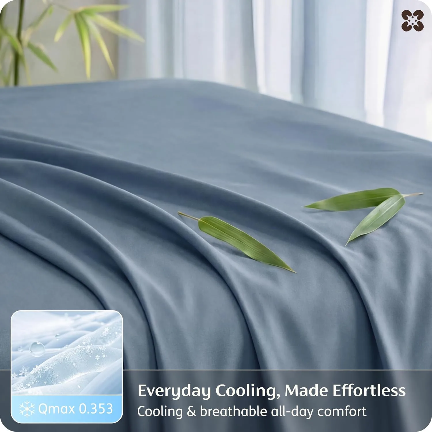 Bedsure PureWoven 100% Rayon Derived from Bamboo, Full Size Sheets, 4 PCS