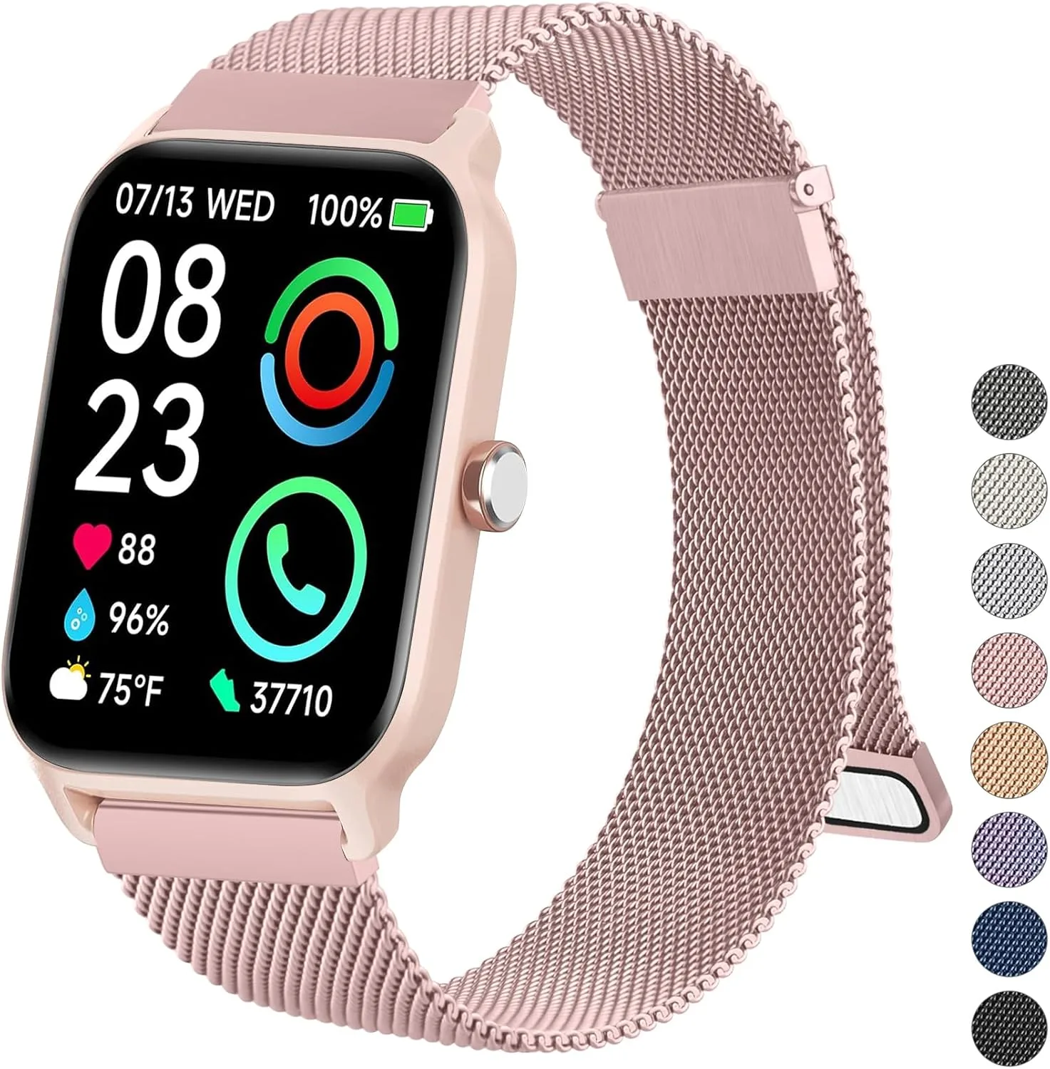 Metal Bands Compatible with IDW13,IDW16,IDW19 Smartwatch Bands, 22mm Stainless Steel Metal Replacement Strap for Fitpolo IDW13/Woneligo W13 Smartwatch Bands,ENOMIR/TOOBUR/MILOUZ/Gydom/Faweio/Veryfit IDW19 Smartwatch Bands