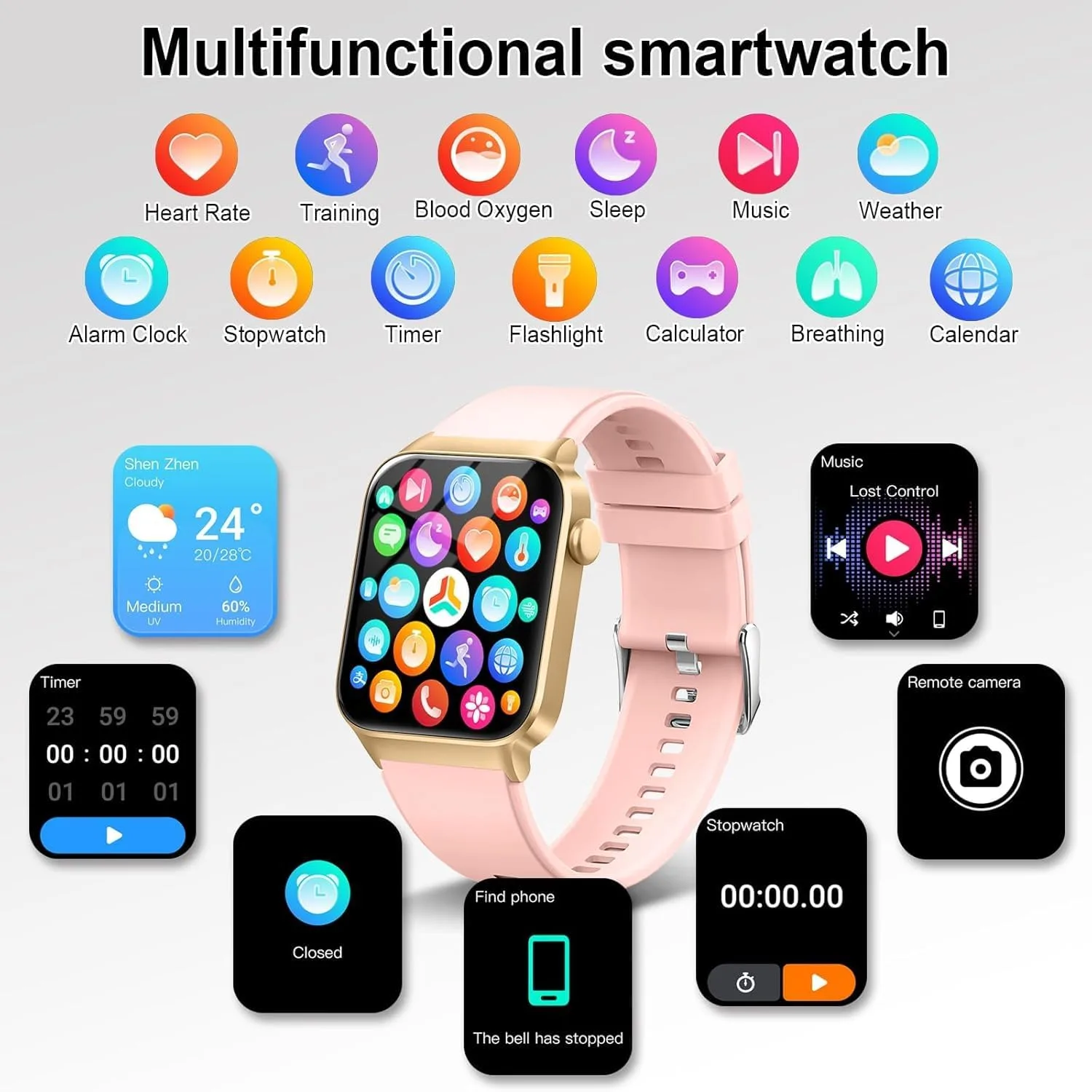 Smart Watch for Men Women, 1.85"Smartwatch with Answer/Make Call Watches