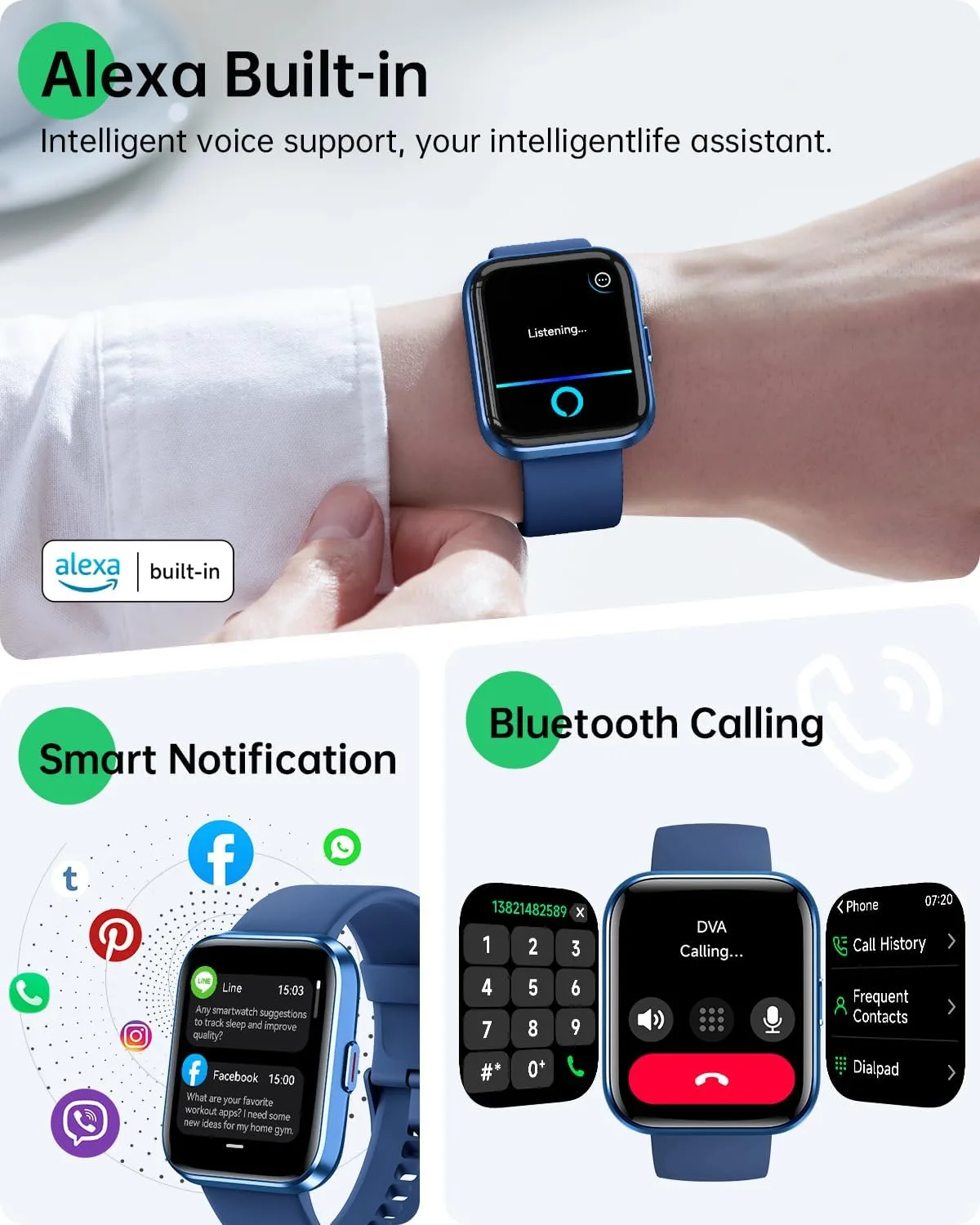 Smart Watches for Men Women (Android/iOS), Fitness Watch, Health Tracker