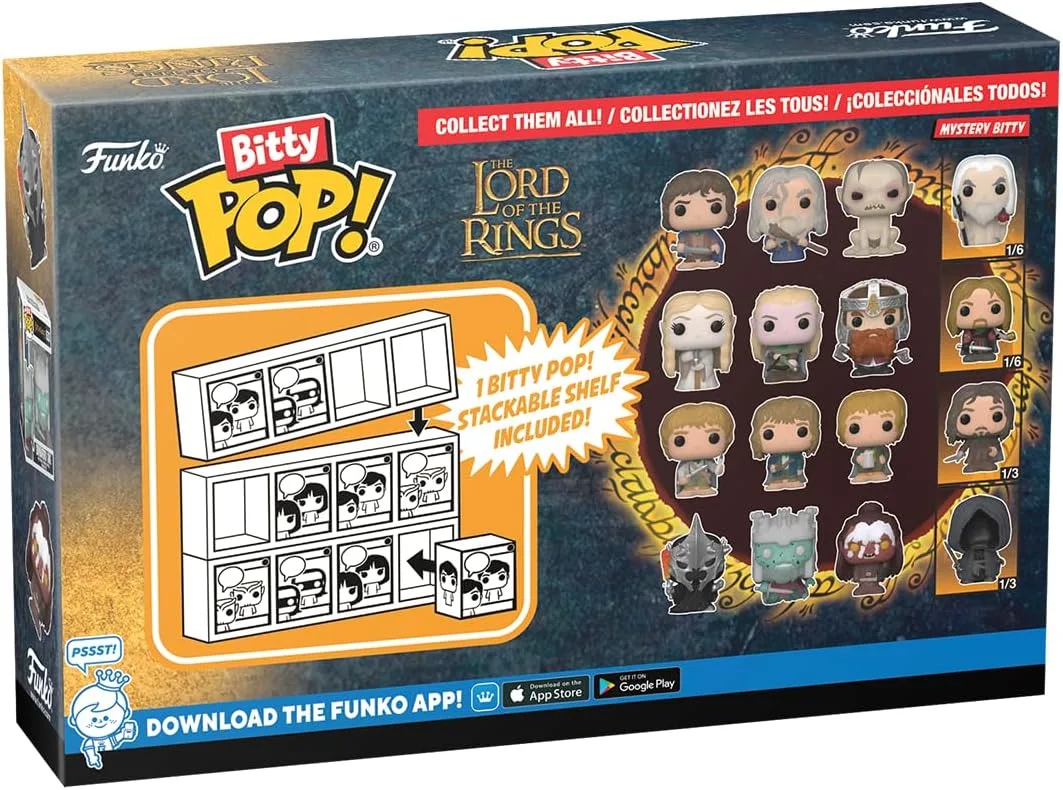 POP Funko Bitty 4 Pack: Lord of the Rings - Galadriel,Legolas,Gimli & More