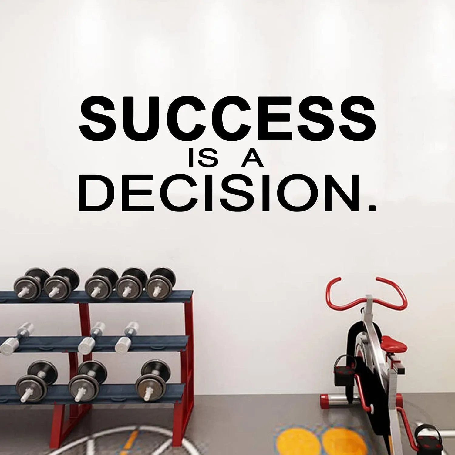 Wall Decals for Men, Inspirational Wall Stickers, (Easy to Apply), Vinyl Decor Art Teamwork Positive Work Goals Quotes Gym Office Living Room Bedroom Home Family Sayings, Success is A Decision 41"X16"