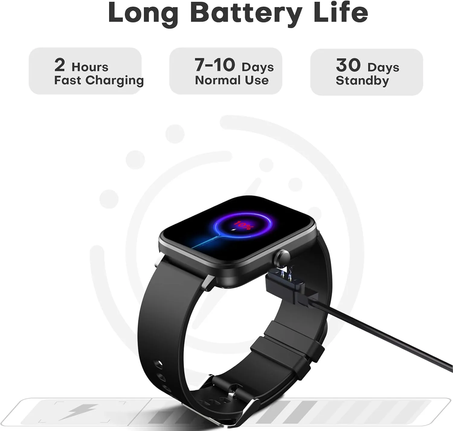 Choiknbo Smart Watch for Men - Bluetooth Call, Fitness Tracker, Heart Rate & Sleep Monitor, 1.83" HD Touch Screen Smartwatch, IP68 Waterproof - for Android & iPhone, Black