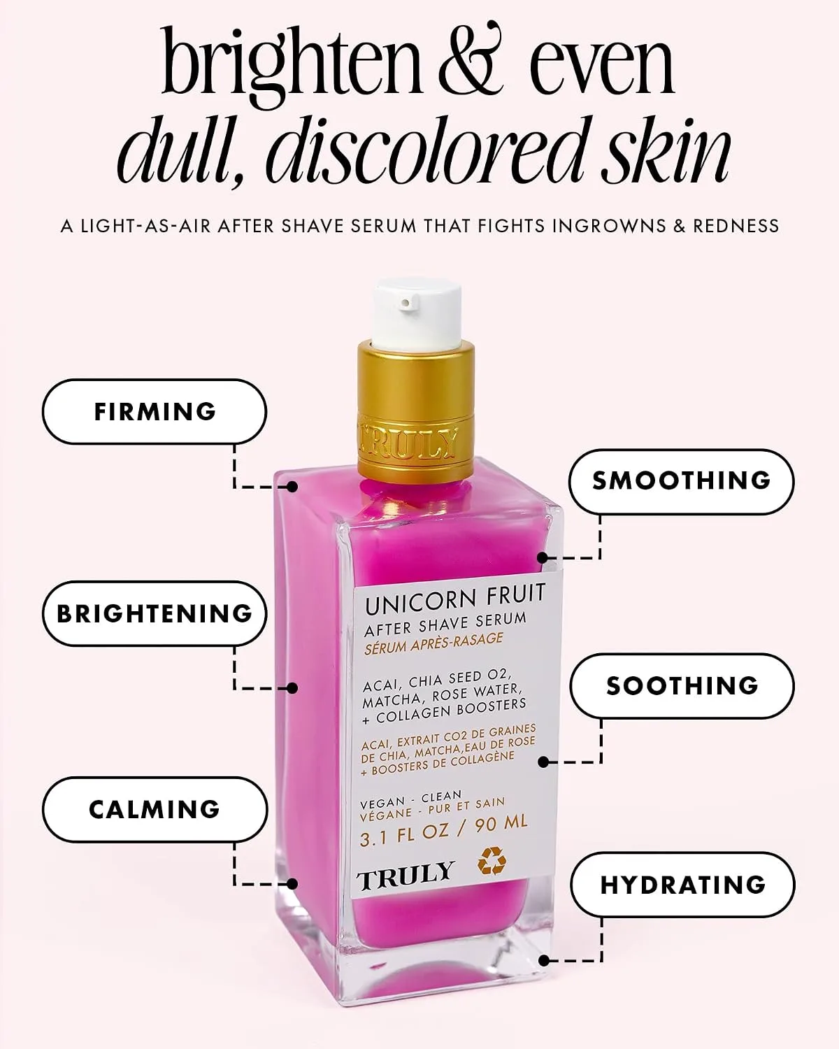 Truly Beauty Unicorn Fruit After Shave Serum | Post-Shave Ingrown Treatment