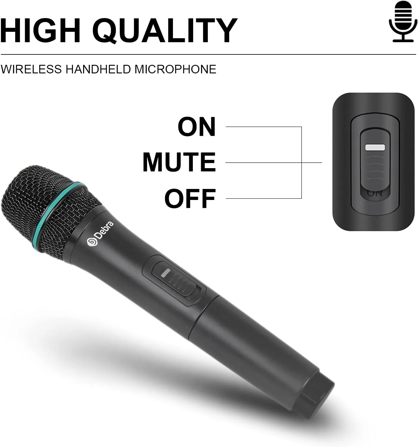 D Debra Audio AU400 Pro UHF 4 Channel Wireless Microphone System