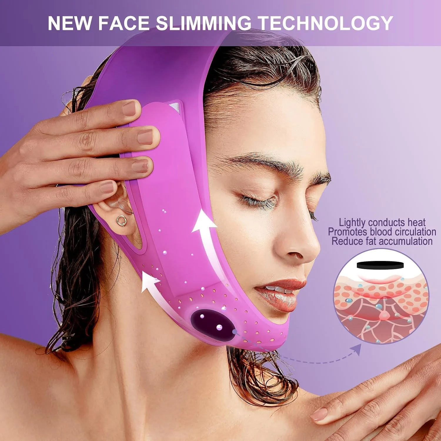 JUSRON V-Line Mask Chin Up Mask Face Strap, chin lifting mask