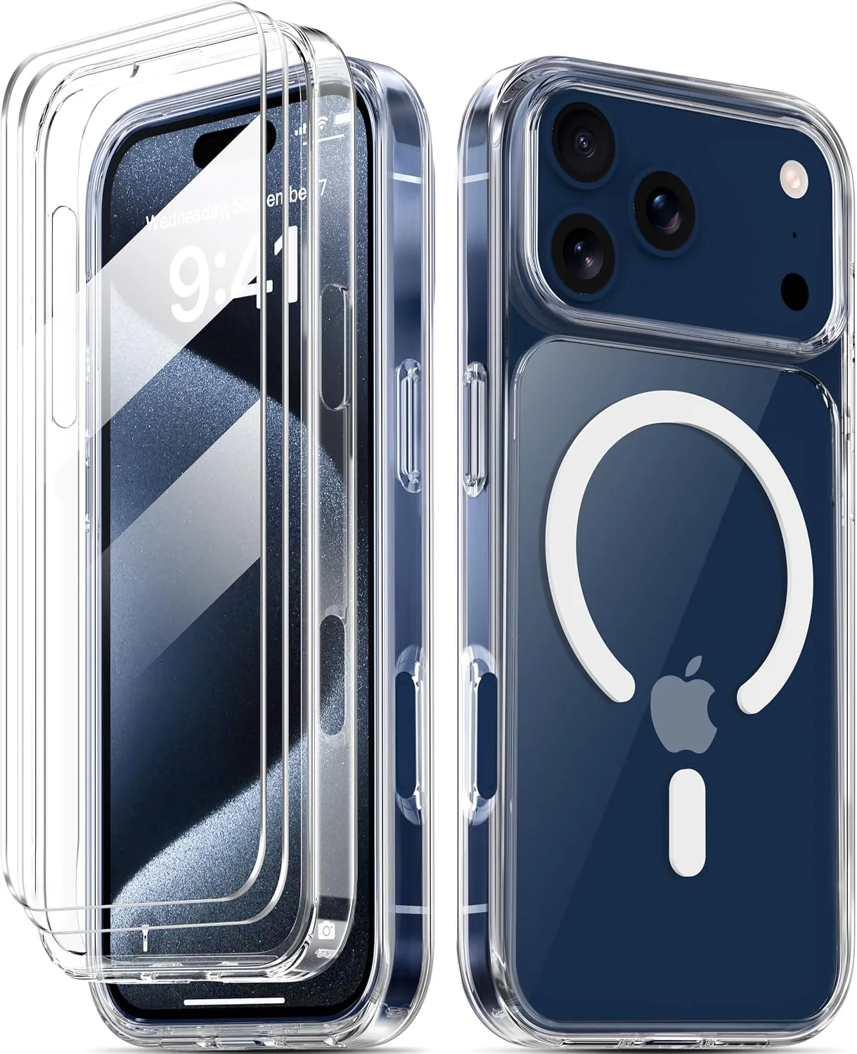 COOLQO Magnetic for iPhone 18/17 Pro Max Case, Crystal Clear