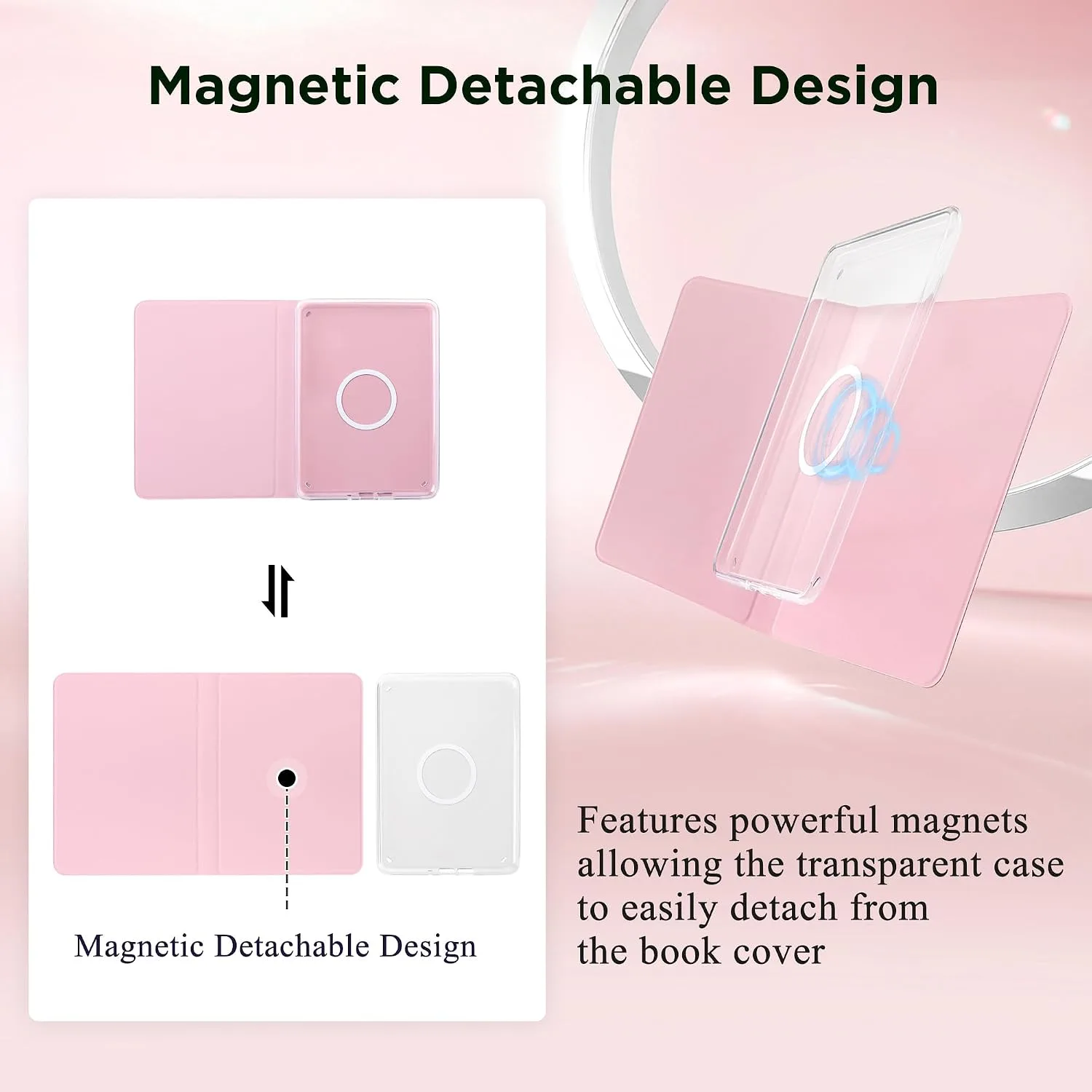 Magnetic Book Cover Case for 7'' Kindle Paperwhite & Colorsoft